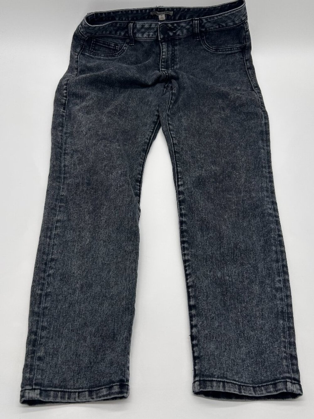 Cabi Black Stretch Straight Leg Jeans High Rise Denim Womens 10 #966 Black